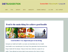 Tablet Screenshot of dietsuggestion.com